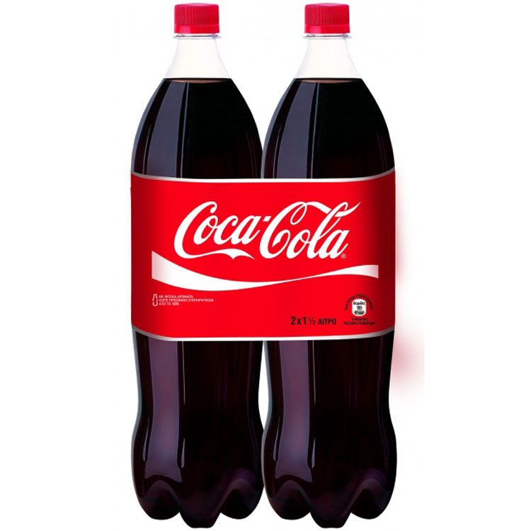 Coca-Cola 1,5lt 2 Tεμάχια 